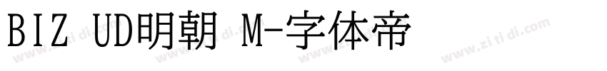 BIZ UD明朝 M字体转换